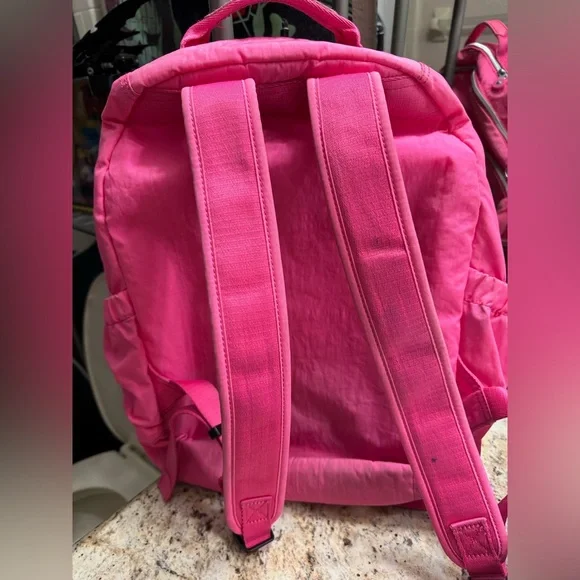 Kipling Seoul Extra Large 17" Laptop Backpack Zip Pockets 47cm Pink Sparkle - Picture 4 of 13